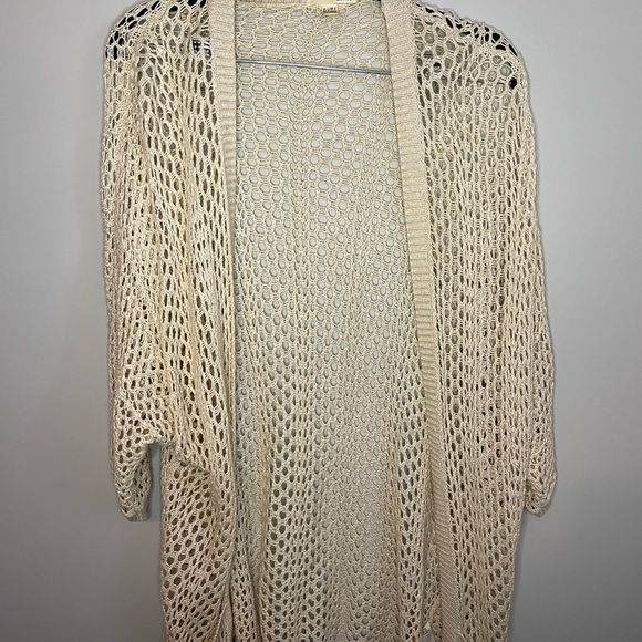 Garage Cream Knit/Crochet Cardigan- Small - Picture 1 of 3